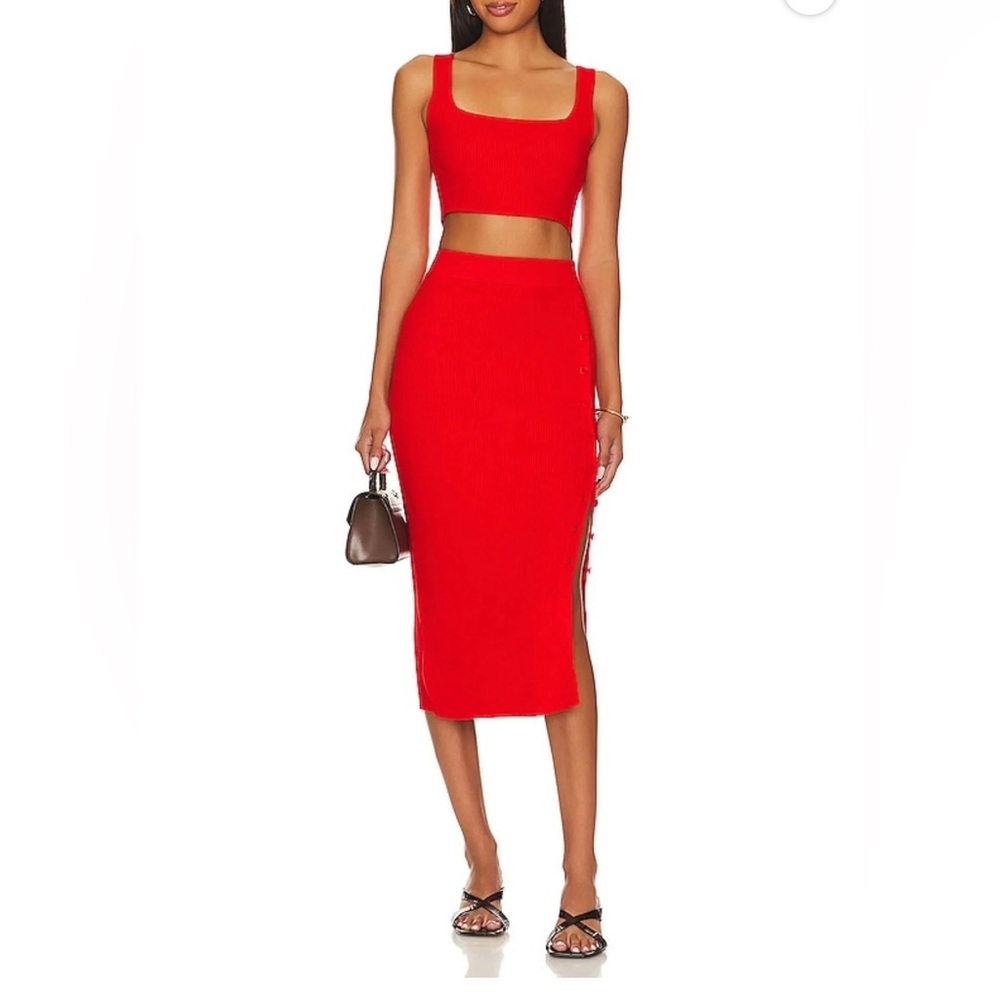 Lita by Ciara Rib Crop Top / Fiery Red / NWT / XXL